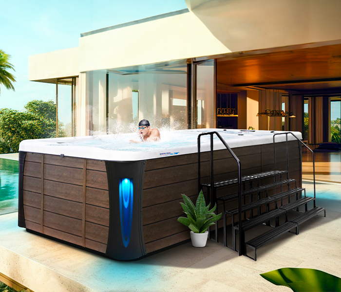 Calspas hot tub being used in a family setting - Mileto